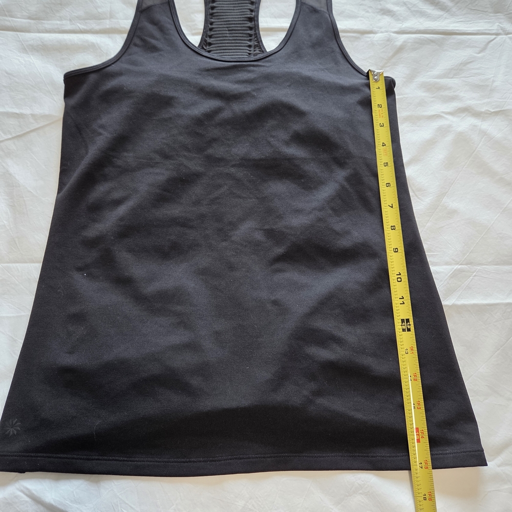 Athleta Black Mesh Rouched Back Tank - Picture 7 of 12